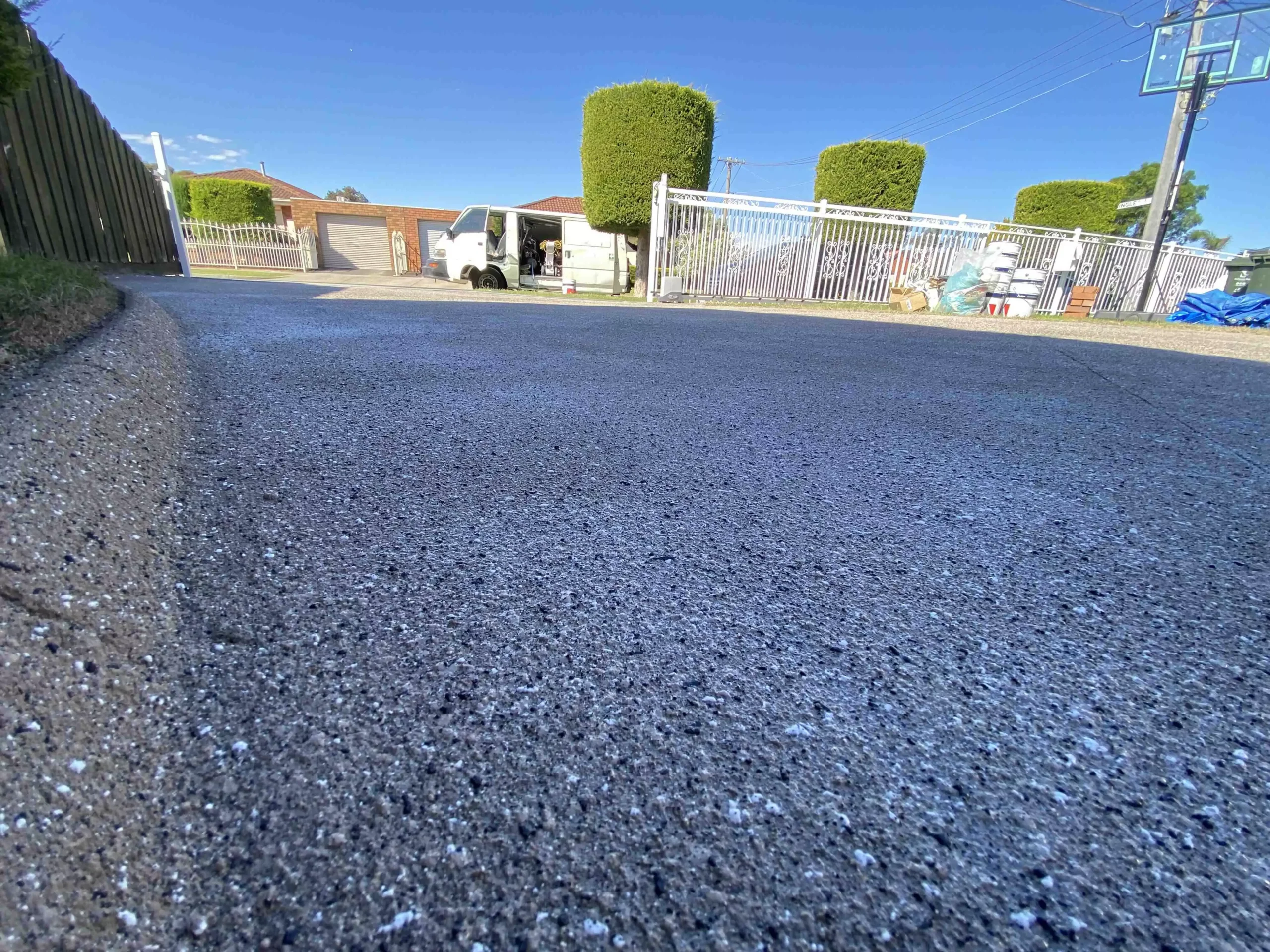 Residential epoxy driveway installed in Melbourne suburb